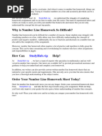 Number Line Homework Sheet