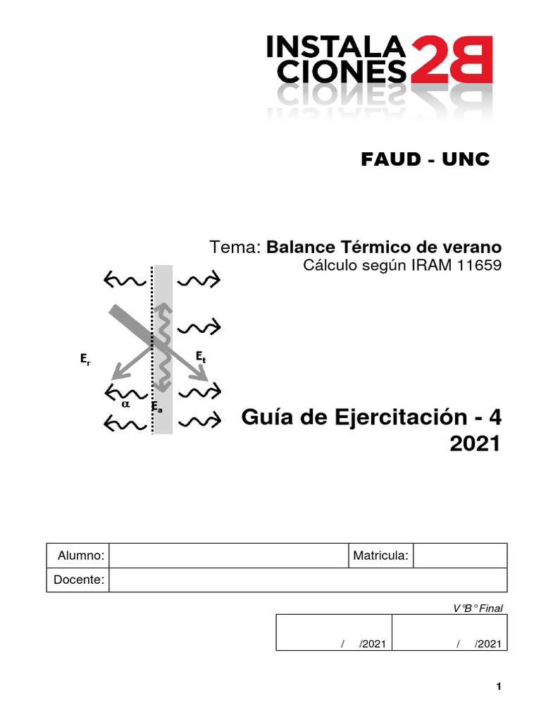 I2b - Guía 4 - Balance Verano - 2021 | PDF | Calor | Refrigeración