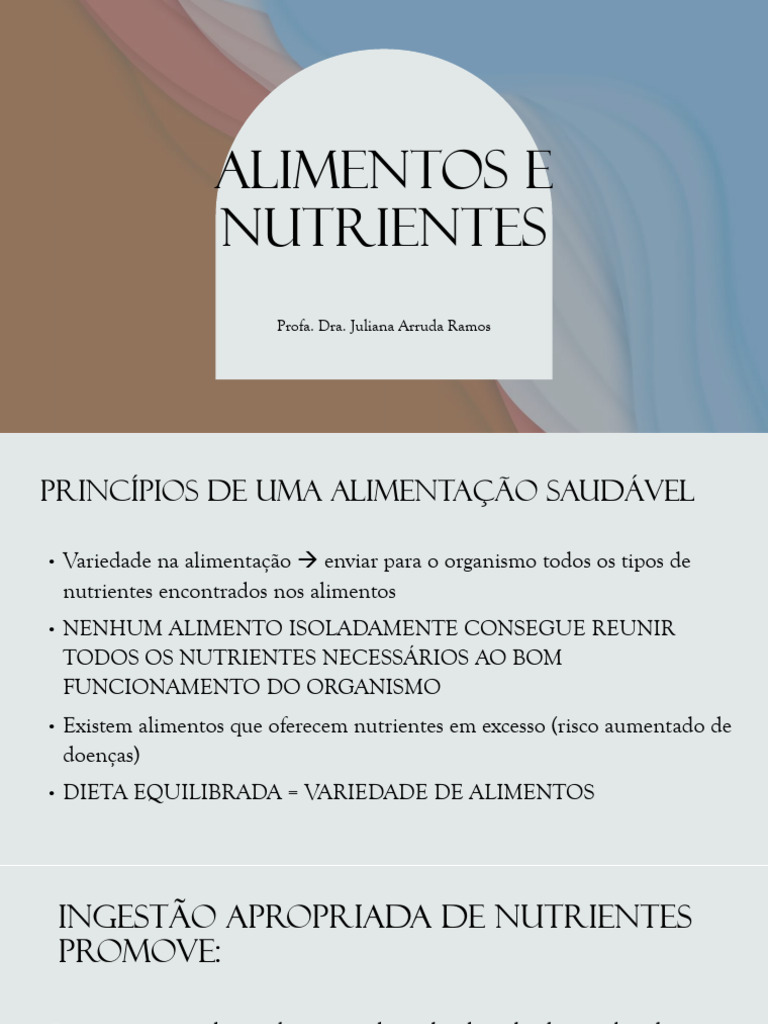 A2 Alimentos E Nutrientes Pdf Nutrientes Proteínas