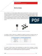 Le Transistors A Effet de Champ FET JFET MOSFET