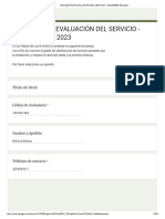 Encuesta de Evaluación Del Servicio - Diciembre 2023