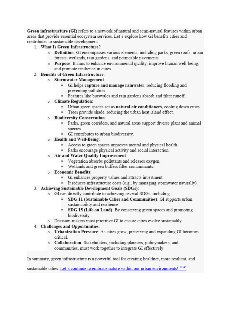 Green Infrastructure Pdf Green Infrastructure Infrastructure