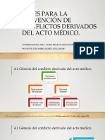 Bases para La Prevención de Conflictos Derivados Del Acto Medico