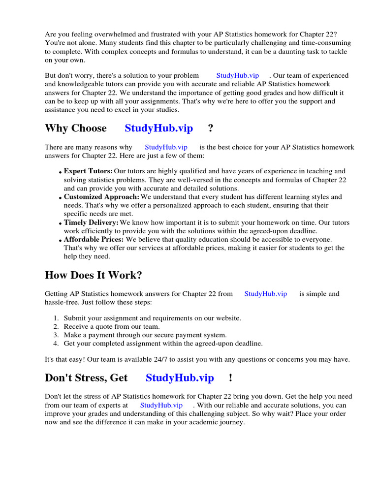 AP Statistics Homework Answers Chapter 22 | PDF | Statistics | Mathematics