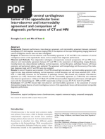 Assessment of Central Cartilaginous Tumor of The Appendicular Bone: Inter-Observer and Intermodality Agreement and Comparison of Diagnostic Performance of CT and MRI