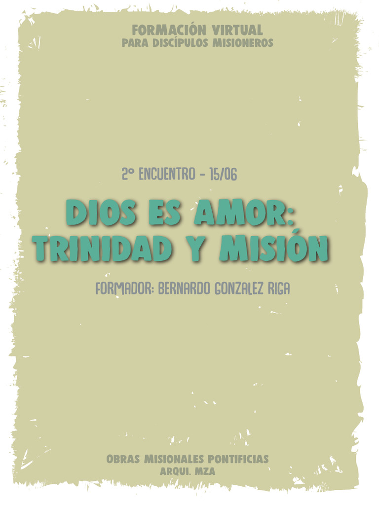 Formación sobre Dios y la Trinidad | PDF | Amor | Jesús