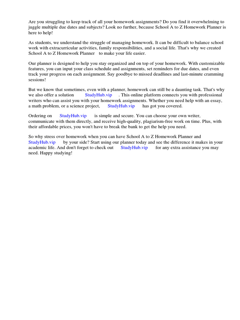 Homework Planner & Study Assistance | PDF | Homework | I Pad