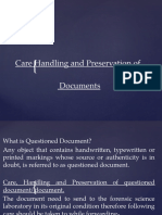 Care Handling and Preservation of QD