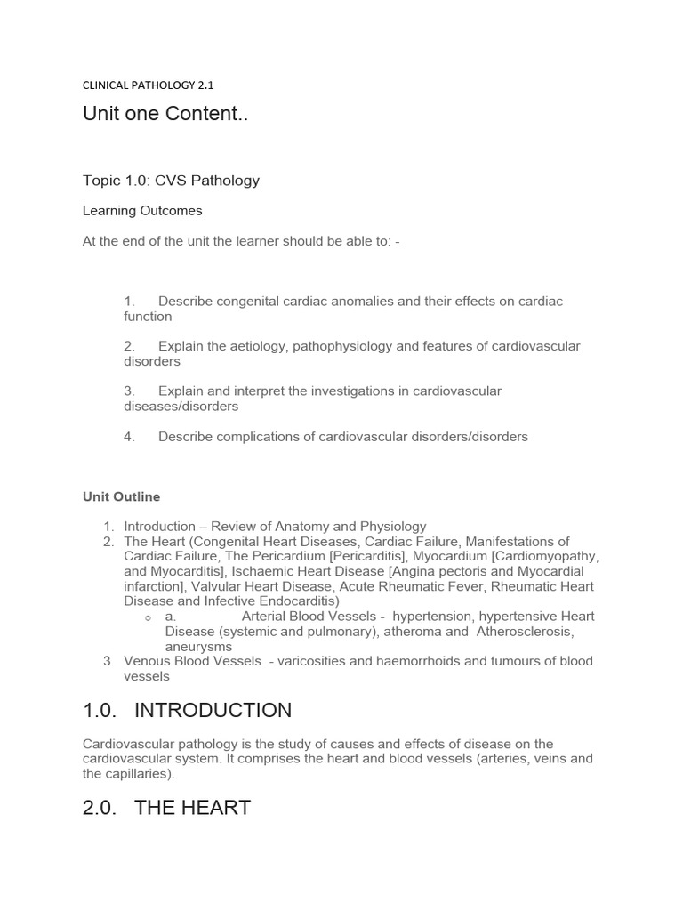 Clinical Pathology 2 Pdf Heart Diastole