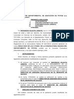 Apelacion de Convocatoria para Postulacion de Director de Unidad Educativa