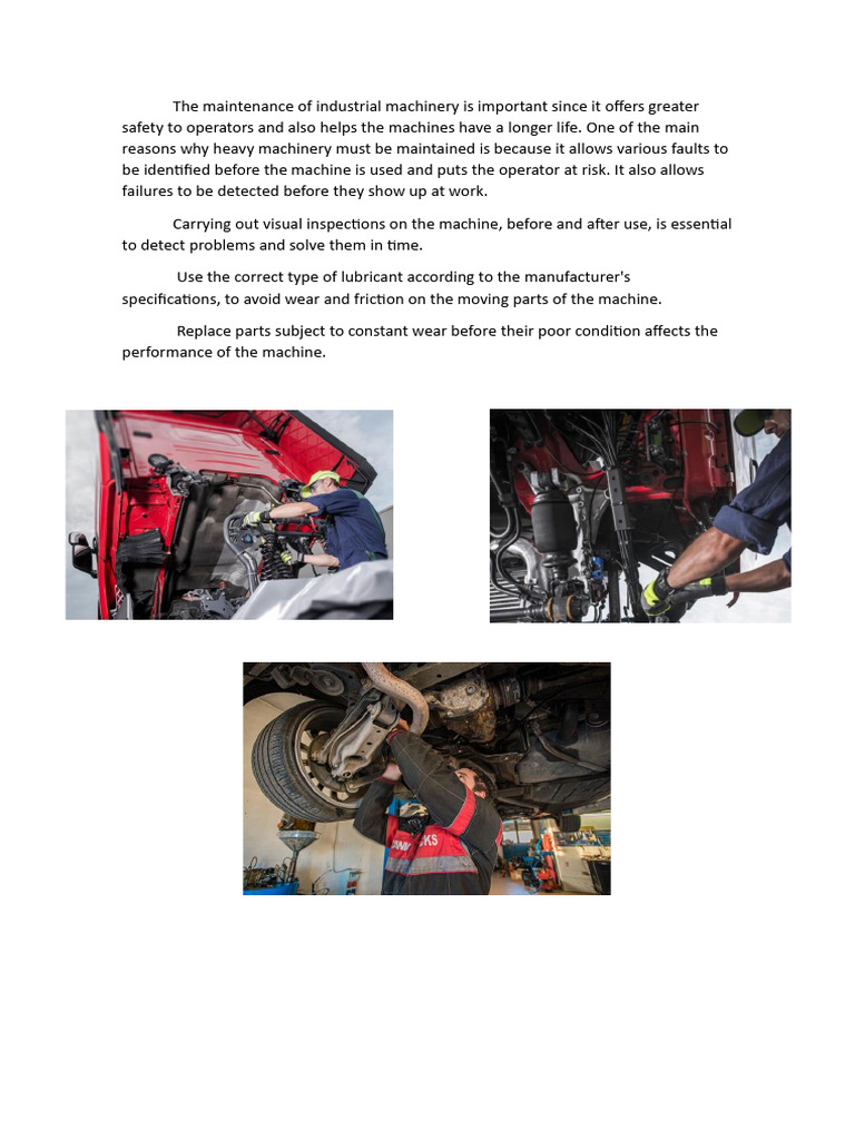 Industrial Machinery Maintenance Guide | PDF | Technology & Engineering