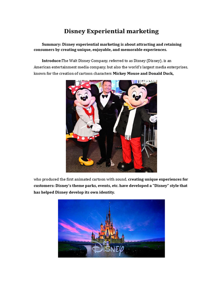 Disney's Experiential Marketing Strategies | PDF | The Walt Disney ...