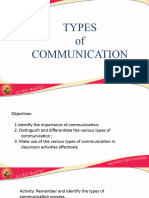 Part 1 TYPES OF COMMUNICATION