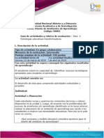 Guía de Actividades y Rúbrica de Evaluación - Unidad 2 - Paso 3 - Estrategias Educativas Transformadoras