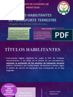 Títulos Habilitantes y Contrato de Operacion