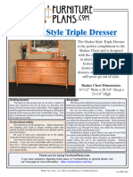 1305 - Shaker Style Triple Dresser