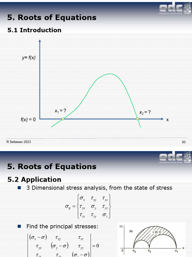 Numerical Analysis - Roots of Equations | PDF | Mathematics Of ...