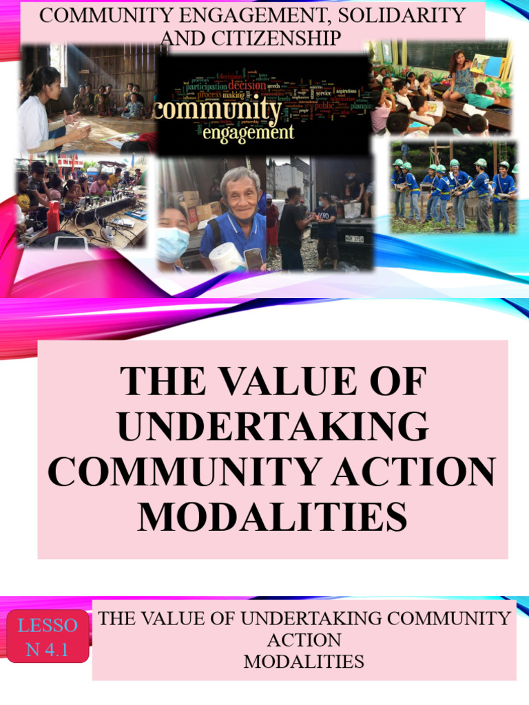 l4.1 The Value of Undertaking Community Action Modalities | PDF ...