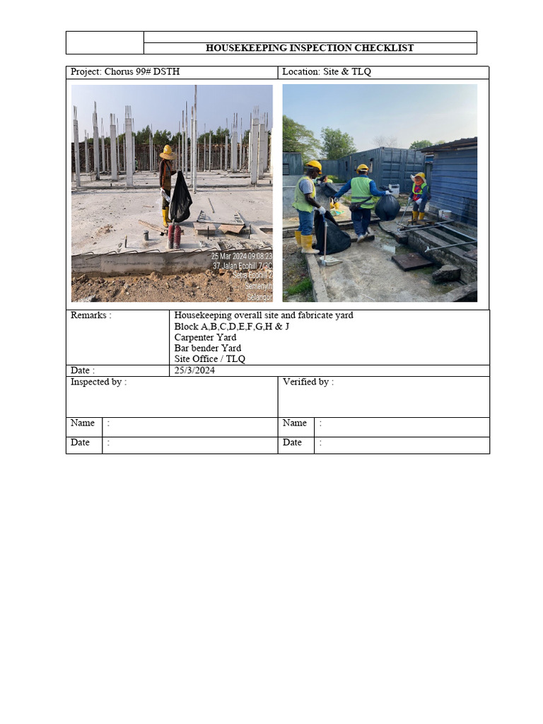 Construction Site Housekeeping Guide | PDF