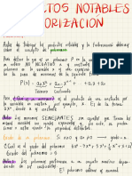 Productos Notables y Factorización