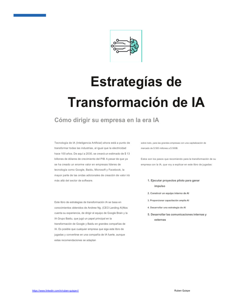 Estrategias para Transformar tu Empresa con IA | PDF | Inteligencia ...