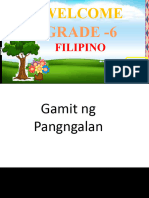 Filipino - Aralin 3 Gamit NG Pangngalan