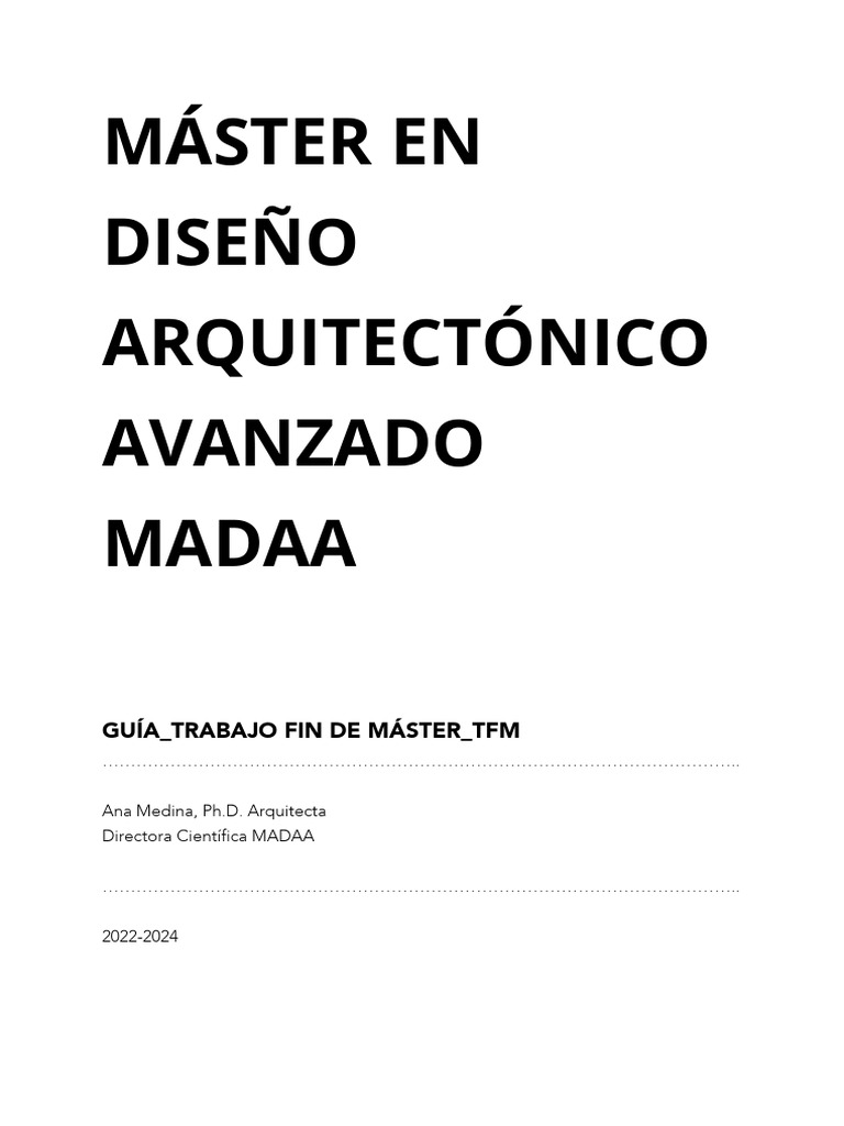 Madaa TFM | PDF | Diseño | Teoría