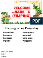 FILIPINO 6 - Ibapang - Uri NG Pang-Abay Page 209