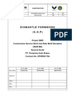 SOP - Dismantle Formwork