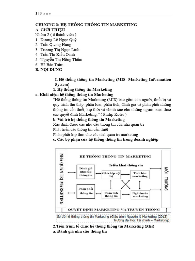 Hệ Thống Thông Tin Marketing | PDF