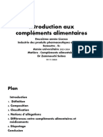 Cours Intrdouction Aux Compléments Alimentaires 19 Novembre 2023