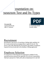 Selection Test and Its Types