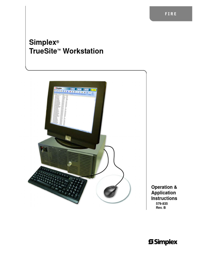 Simplex Truesite Workstation: Operation & Application Instructions ...