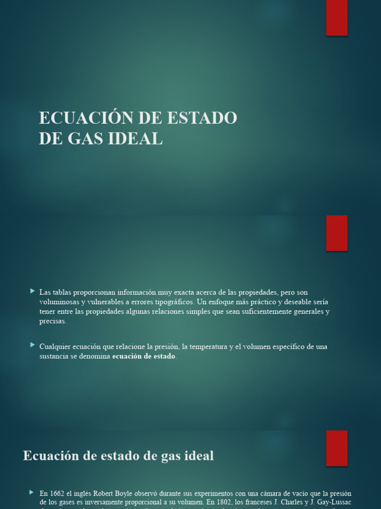 Ecuación de Estado de Gas Ideal | PDF