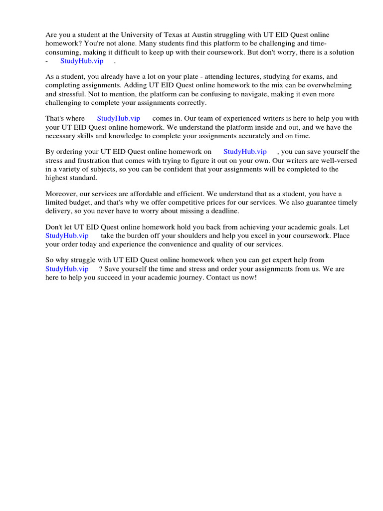 Ut Eid Quest Online Homework | PDF | Password | University Of Texas At ...