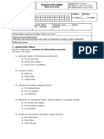 EVALUACIÓN LIBRO Eva y Su Tan