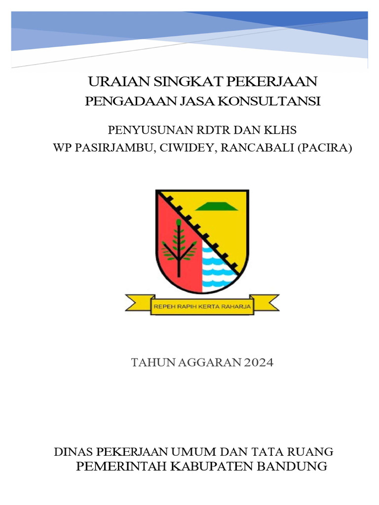 Penyusunan RDTR WP Pasirjambu 2024 | PDF | Sains & Matematika