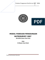 Modul Panduan Penggunaan NutriSurvey 2007