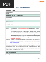 02 Networking Assignment 2 Brief