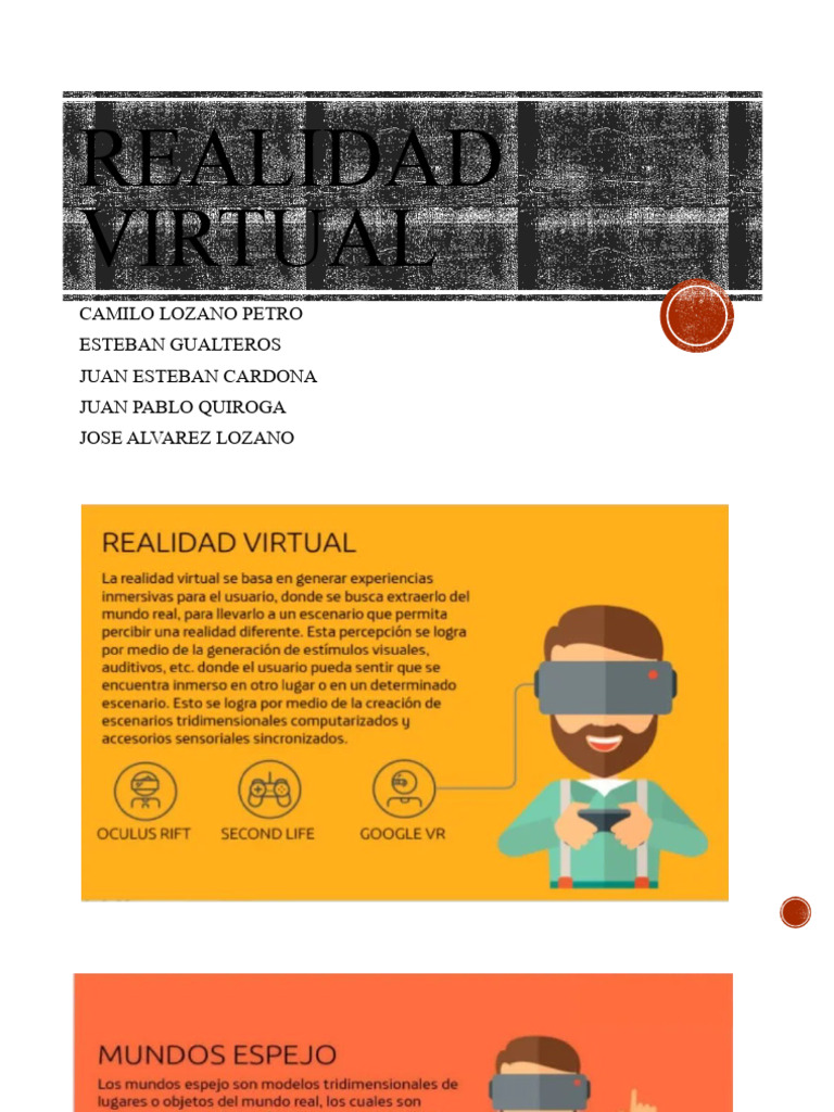 Aplicaciones de la Realidad Virtual | PDF | Realidad virtual | Mundo ...