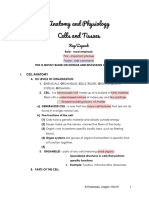 Anaphy Cells and Tissues Notes