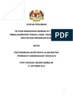 4 Teks Ucapan Perasmian YBTM Pertandingan Pidato Kebangsaan 2018