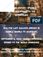 Economic History Opening of The Philippines To The WorldTrade - B2021