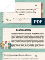 Teori Maslow Dan Information Seeking Behavior