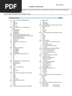 Computer Fundamental September Question Paper