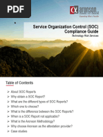 Service Organization Control (SOC) Compliance Guide: Technology Risk Services