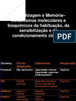 4 - Aprendizagem e Memória - Mecanismos Moleculares e Bioquímicos