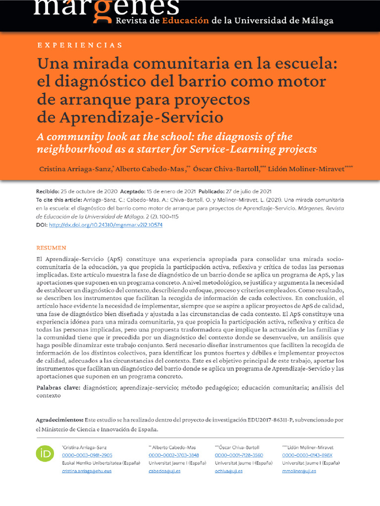 L.1.Una Mirada Comunitaria en La Escuela | PDF