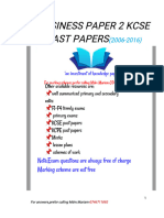 BUSINESS PP2 KCSE PAST PAPERS