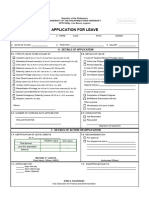 CS Form No. 6 Series of 2020 Application For Leave